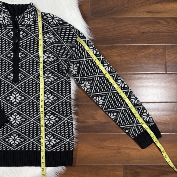 L. L. Bean Women's Size Medium Fair Isle Signature Kingfield Merino Wool Sweater - Picture 6 of 12